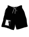 Cat Peeking Adult Lounge Shorts by TooLoud-Lounge Shorts-TooLoud-Black-Small-Davson Sales