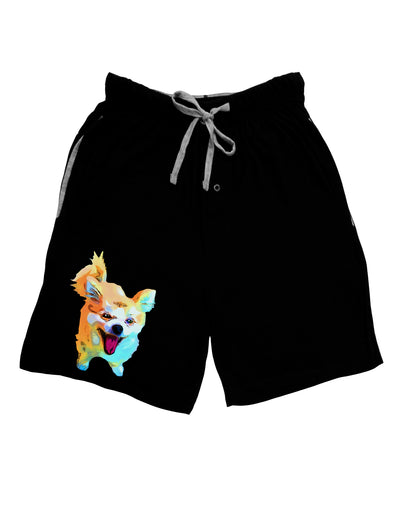 Cartoon Pomeranian Adult Lounge Shorts-Lounge Shorts-TooLoud-Black-Small-Davson Sales