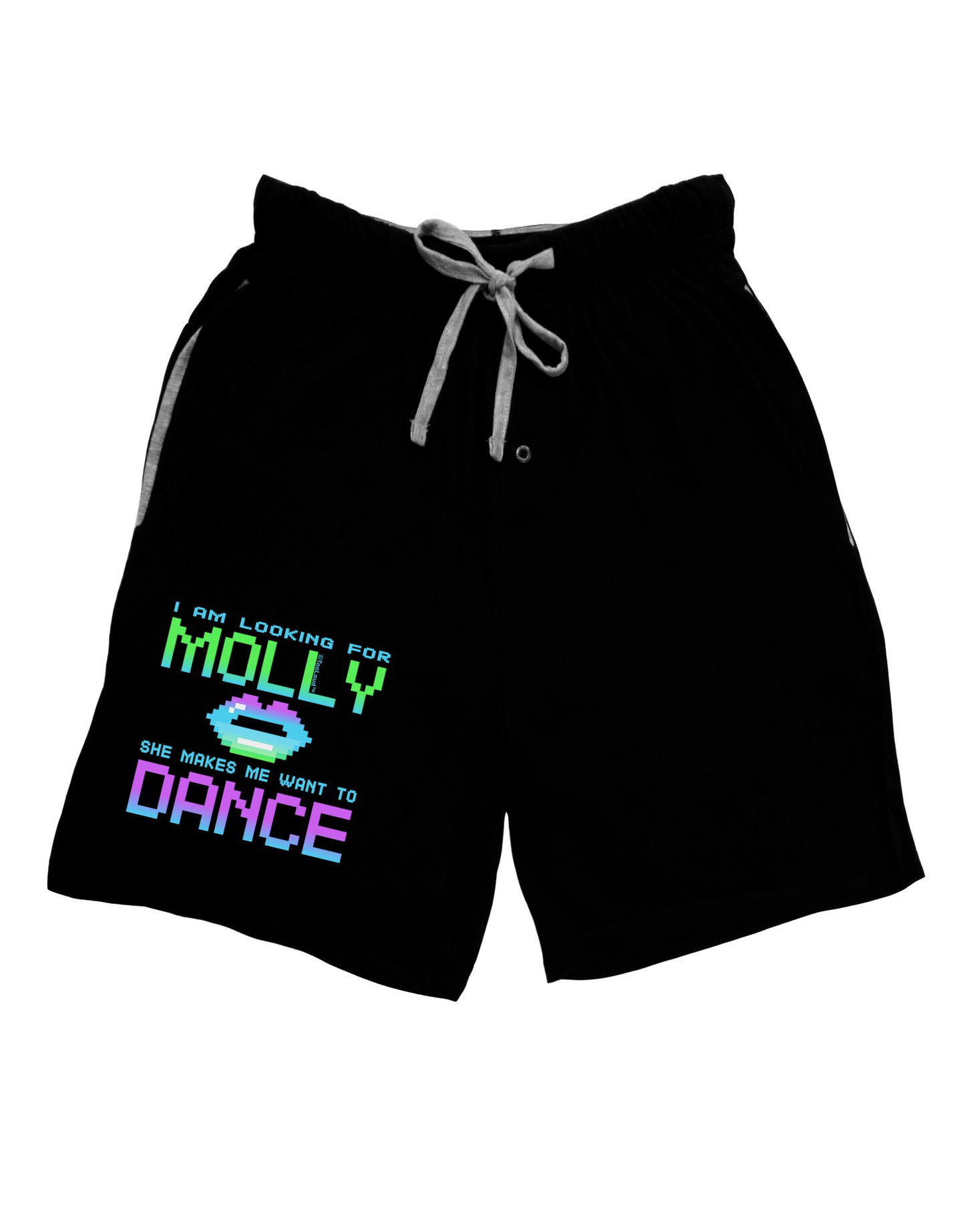 Looking For Molly Relaxed Adult Lounge Shorts-Lounge Shorts-TooLoud-Black-Small-Davson Sales