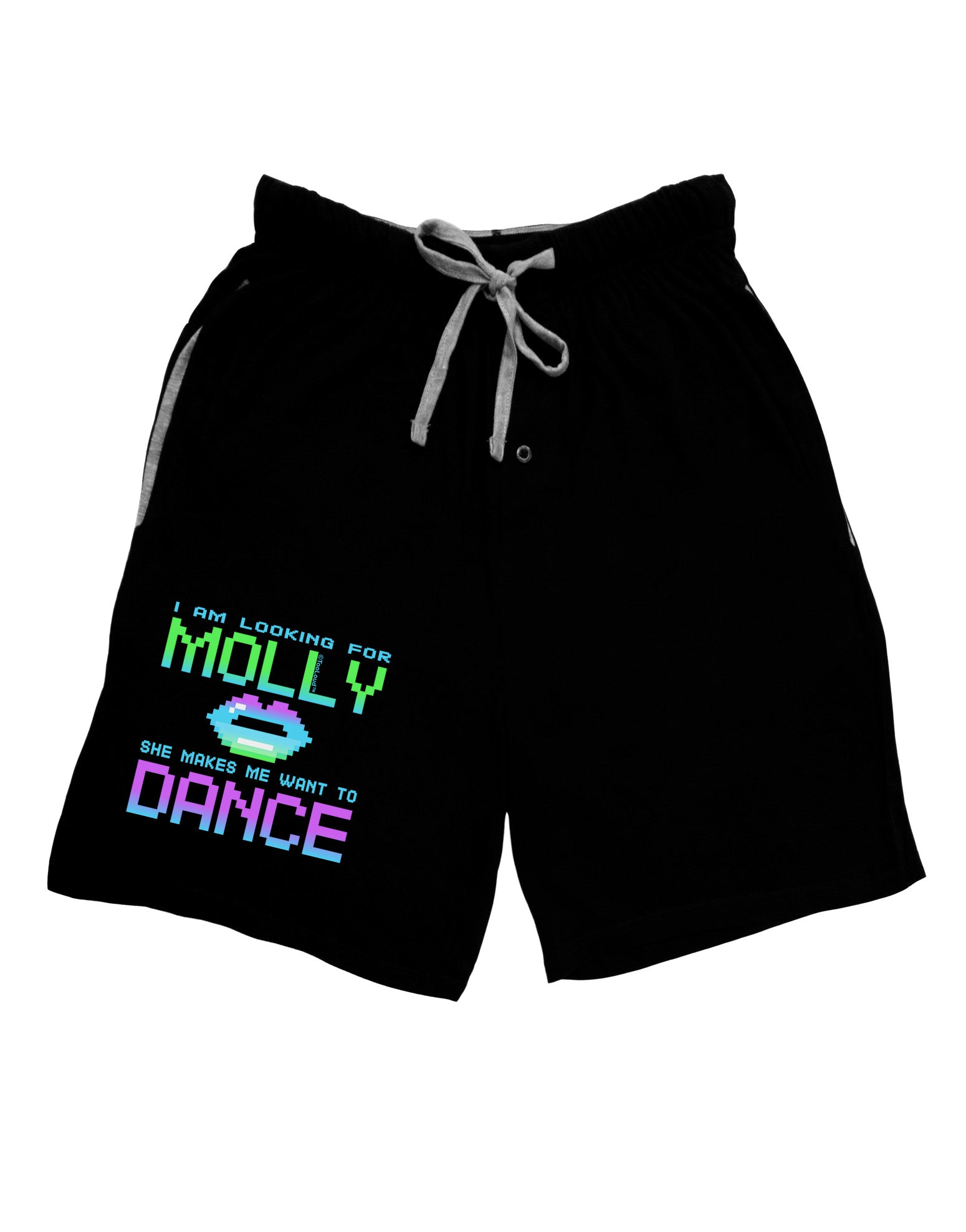 Looking For Molly Relaxed Adult Lounge Shorts-Lounge Shorts-TooLoud-Black-Small-Davson Sales
