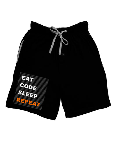 Eat Sleep Code Repeat Adult Lounge Shorts by TooLoud-Lounge Shorts-TooLoud-Black-Small-Davson Sales