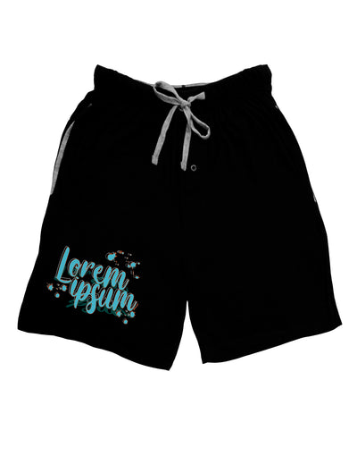 TooLoud Lorem Ipsum Dark Adult Lounge Shorts-Lounge Shorts-TooLoud-Black-Small-Davson Sales