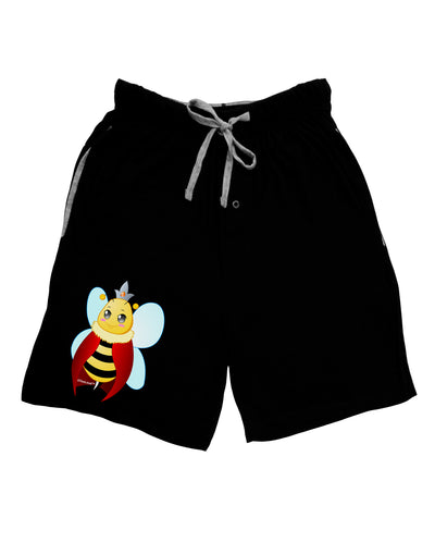 Queen Bee Mothers Day Adult Lounge Shorts by TooLoud-Lounge Shorts-TooLoud-Black-Small-Davson Sales