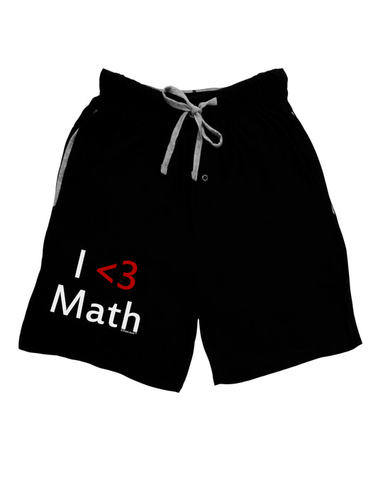 I Heart Math Adult Lounge Shorts by TooLoud-Wall Clock-TooLoud-Black-Small-Davson Sales