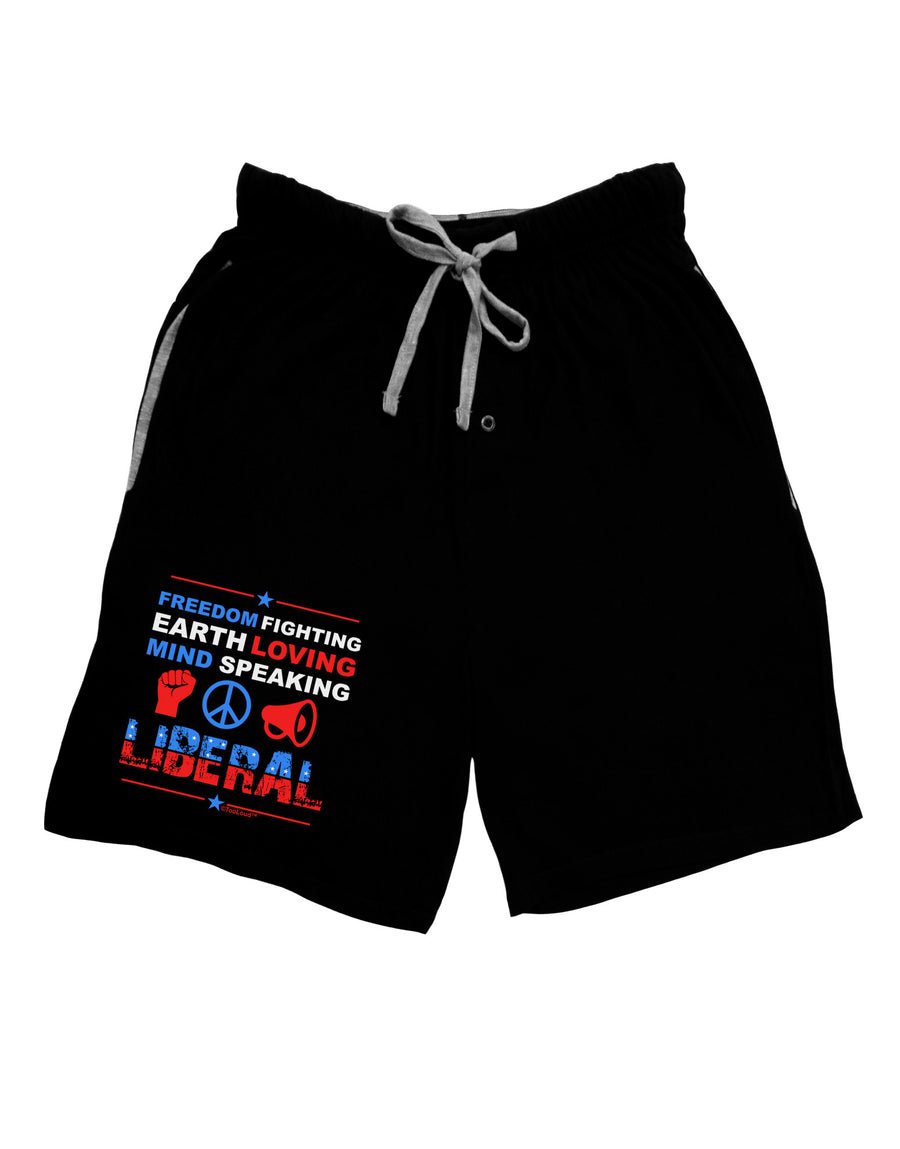 Freedom Fighting Liberal Adult Lounge Shorts-Lounge Shorts-TooLoud-Black-Small-Davson Sales