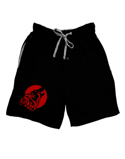 Chinese New Year 2018 Dog Adult Lounge Shorts by TooLoud-Lounge Shorts-TooLoud-Black-Small-Davson Sales