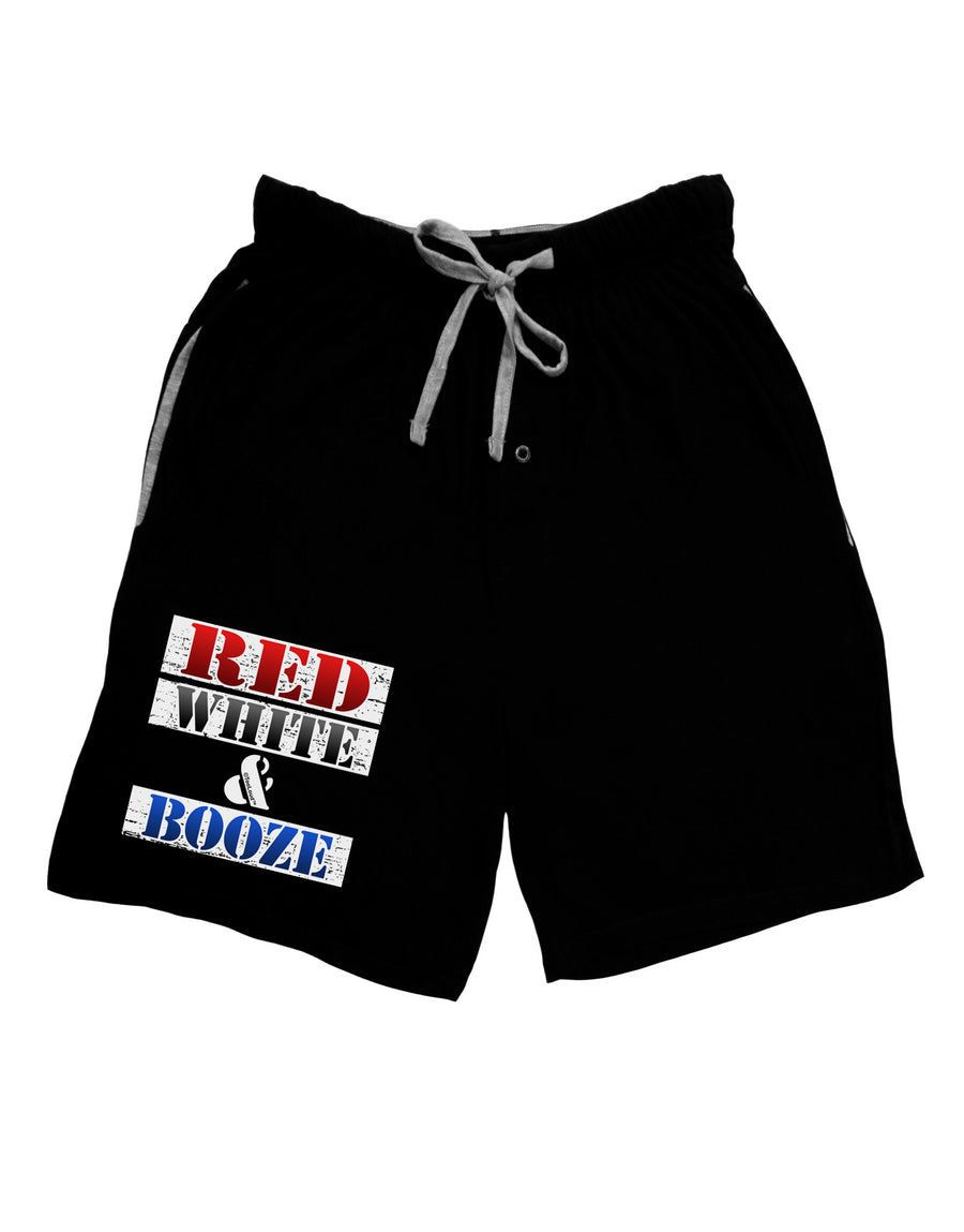 Red White & Booze Adult Lounge Shorts-Lounge Shorts-TooLoud-Red-Small-Davson Sales