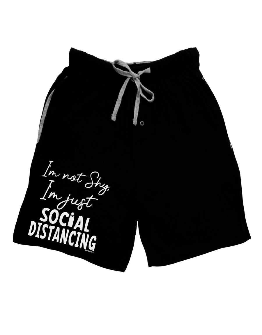 I'm not Shy I'm Just Social Distancing Dark Adult Lounge Shorts-Lounge Shorts-TooLoud-Red-Small-Davson Sales