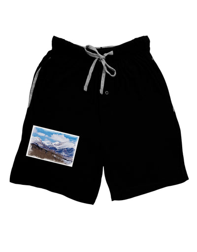 Pikes Peak Relaxed Adult Lounge Shorts-Lounge Shorts-TooLoud-Black-Small-Davson Sales