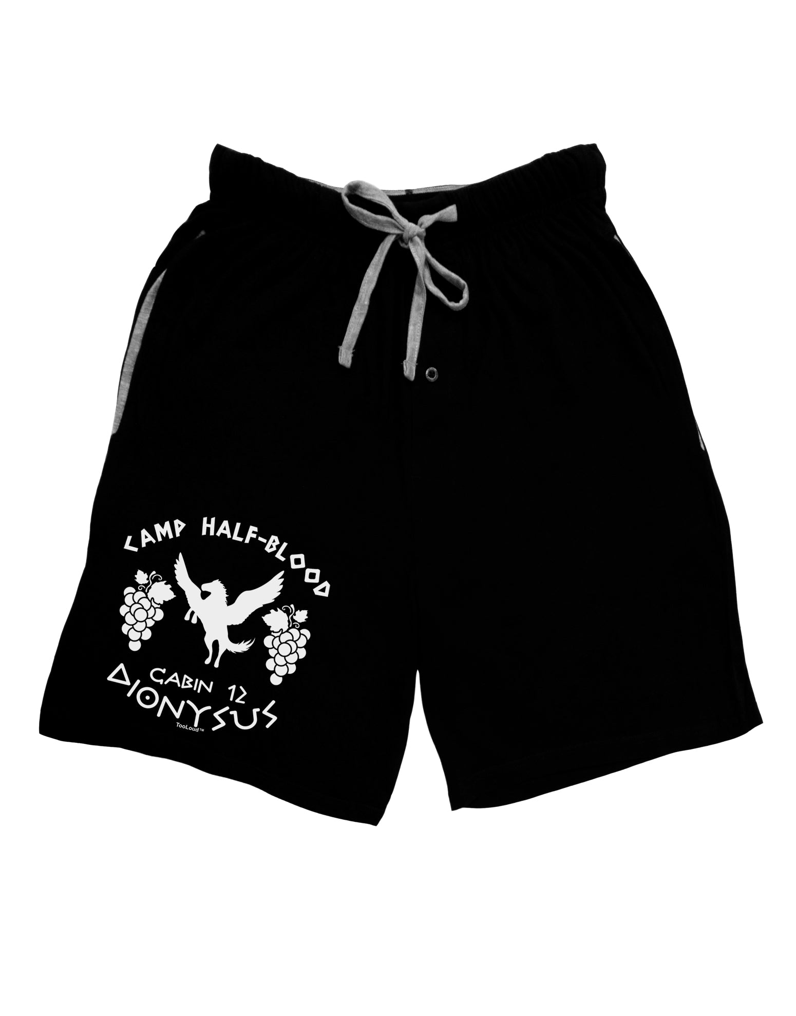 Camp Half Blood Cabin 12 Dionysus Adult Lounge Shorts by-Lounge Shorts-TooLoud-Black-Small-Davson Sales