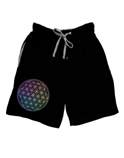 Flower of Life Circle Adult Lounge Shorts-Lounge Shorts-TooLoud-Black-Small-Davson Sales