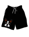 Cute Boston Terrier Dog Face Adult Lounge Shorts - Red or Black by TooLoud-Lounge Shorts-TooLoud-Black-Small-Davson Sales