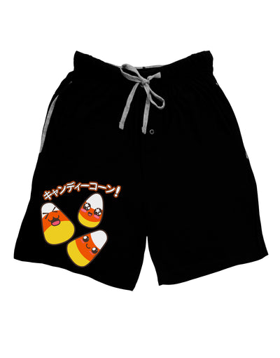 Japanese Kawaii Candy Corn Halloween Adult Lounge Shorts - Red or Black by TooLoud-TooLoud-Black-Small-Davson Sales