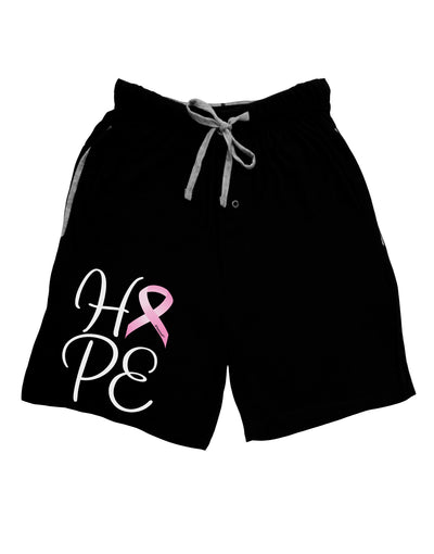 Hope - Breast Cancer Awareness Ribbon Adult Lounge Shorts-Lounge Shorts-TooLoud-Black-Small-Davson Sales