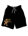 Oh Snap Gingerbread Man Christmas Adult Lounge Shorts - Red or Black-Lounge Shorts-TooLoud-Black-Small-Davson Sales