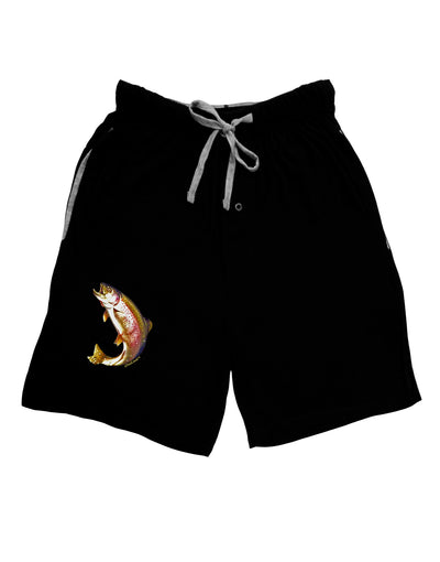 Rainbow Trout Relaxed Adult Lounge Shorts-Lounge Shorts-TooLoud-Black-Small-Davson Sales