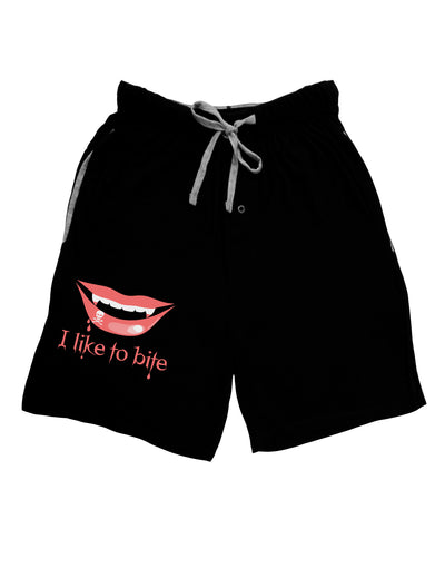 Like to Bite Adult Lounge Shorts-Lounge Shorts-TooLoud-Black-Small-Davson Sales