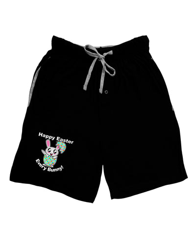 Happy Easter Every Bunny Adult Lounge Shorts by TooLoud-Lounge Shorts-TooLoud-Black-Small-Davson Sales