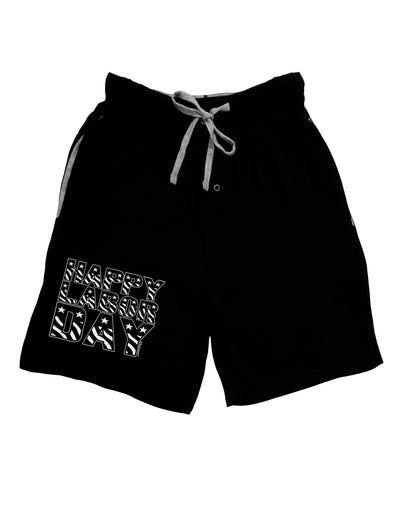 Happy Labor Day Text Adult Lounge Shorts-Lounge Shorts-TooLoud-Black-Small-Davson Sales