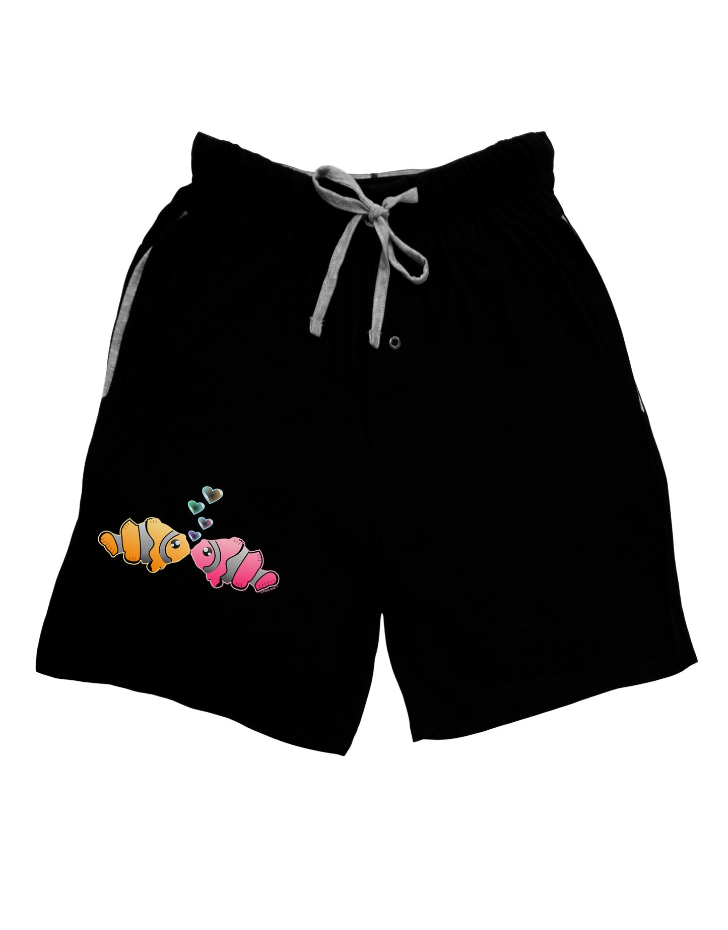Kissy Clownfish Adult Lounge Shorts-Lounge Shorts-TooLoud-Black-Small-Davson Sales