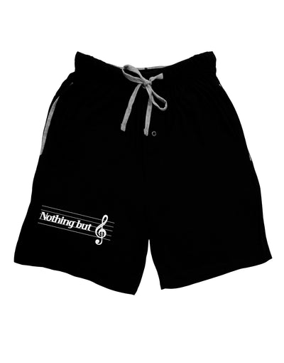 Nothing But Treble Music Pun Adult Lounge Shorts by TooLoud-Lounge Shorts-TooLoud-Black-Small-Davson Sales