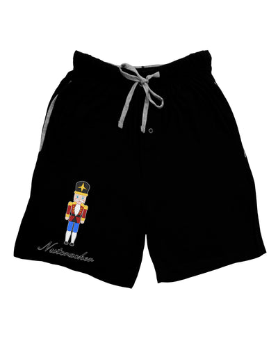 Nutcracker Design - Red Gold Black Text Adult Lounge Shorts - Red or Black-Lounge Shorts-TooLoud-Black-Small-Davson Sales