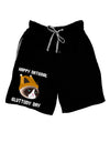 Gluttony Day Disgruntled Cat Adult Lounge Shorts by-Lounge Shorts-TooLoud-Black-Small-Davson Sales