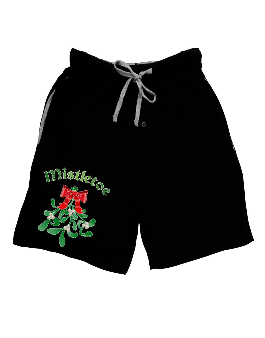 Christmas Kiss Mistletoe Adult Lounge Shorts - Red or Black by TooLoud-TooLoud-Red-Small-Davson Sales