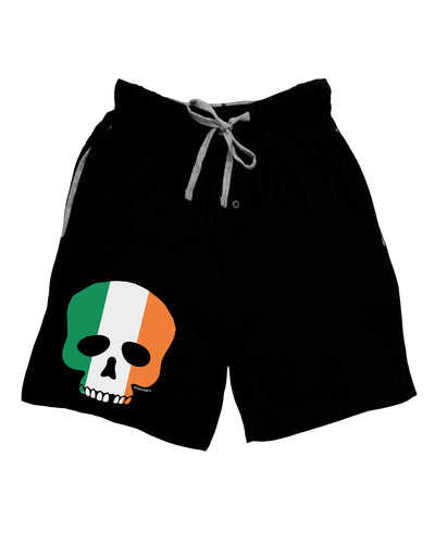 Skull Flag Ireland Adult Lounge Shorts-Lounge Shorts-TooLoud-Black-Small-Davson Sales