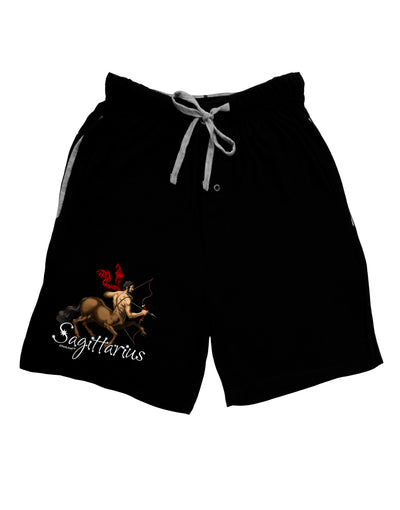 Sagittarius Color Illustration Adult Lounge Shorts-Lounge Shorts-TooLoud-Black-Small-Davson Sales