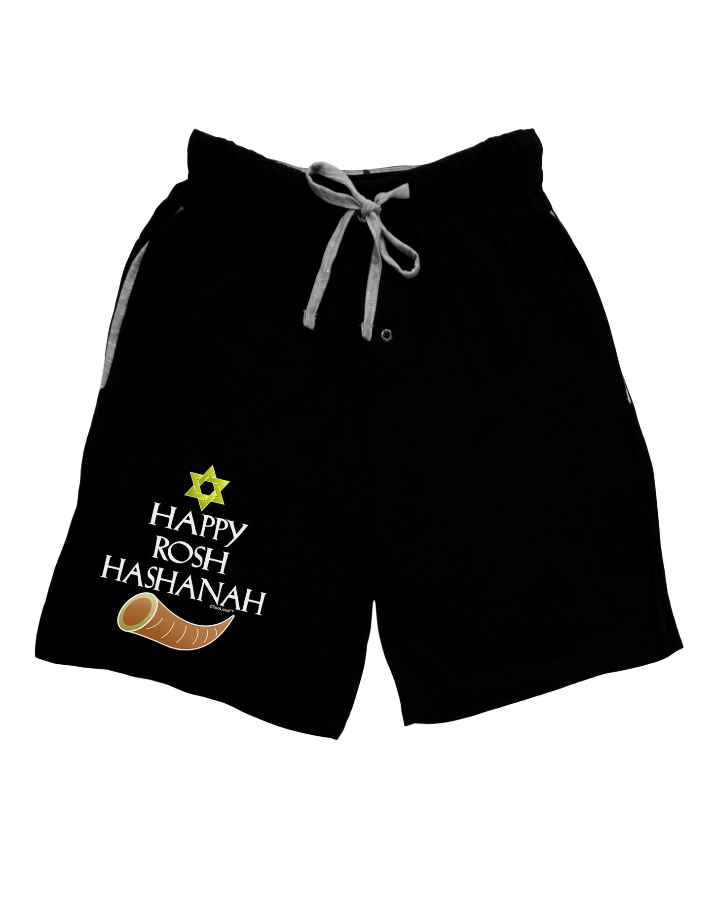 Happy Rosh Hashanah Adult Lounge Shorts-Lounge Shorts-TooLoud-Black-Small-Davson Sales
