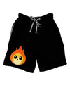 Cute Fireball Design Adult Lounge Shorts - Red or Black-Lounge Shorts-TooLoud-Black-Small-Davson Sales