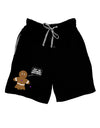 Not My Gumdrop Buttons Gingerbread Man Christmas Adult Lounge Shorts - Red or Black-Lounge Shorts-TooLoud-Black-Small-Davson Sales