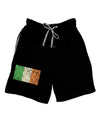 Distressed Irish Flag - Flag of Ireland Adult Lounge Shorts - Black- Small-Lounge Shorts-TooLoud-Davson Sales