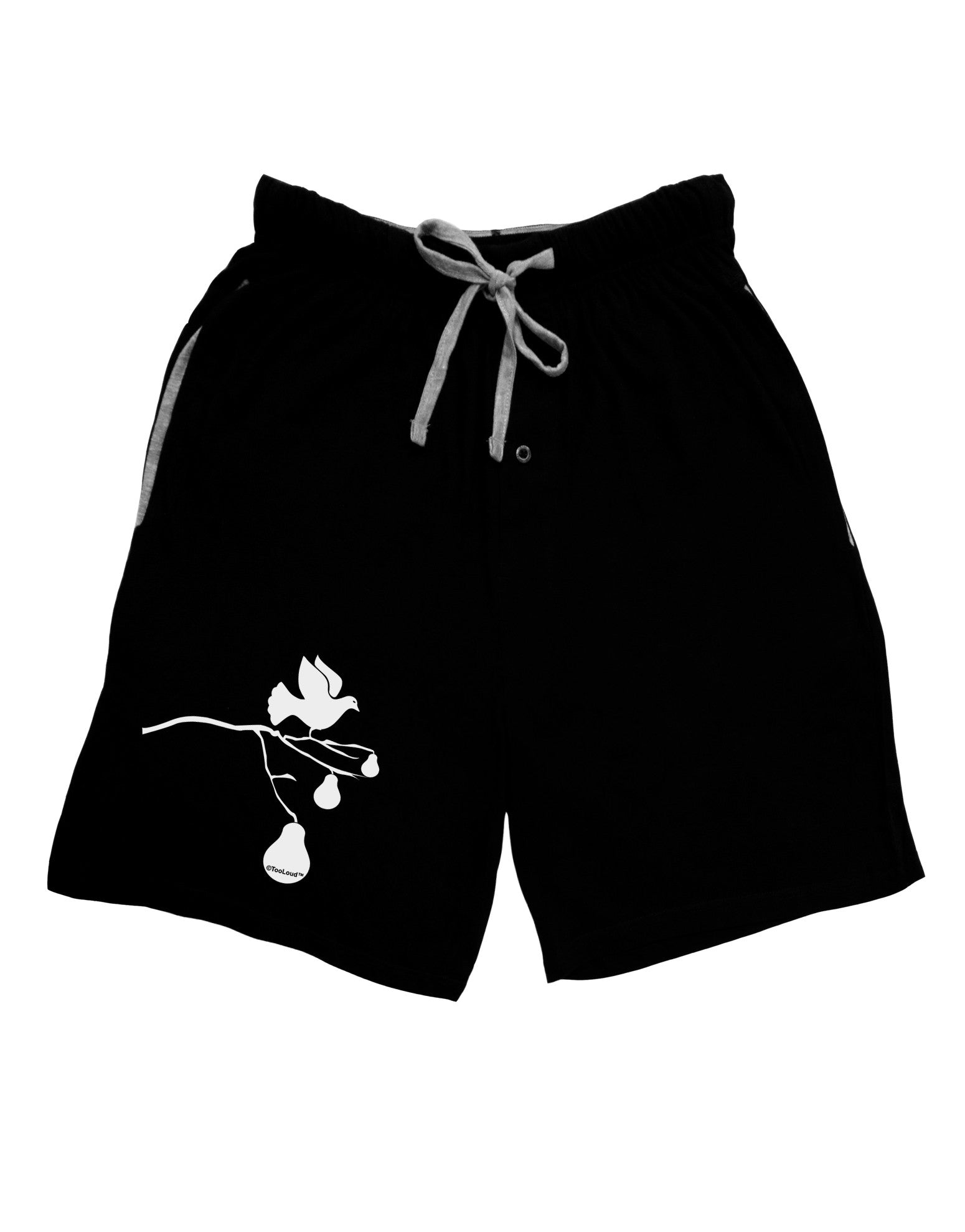 Partridge In A Pear Tree Adult Lounge Shorts-Lounge Shorts-TooLoud-Black-Small-Davson Sales