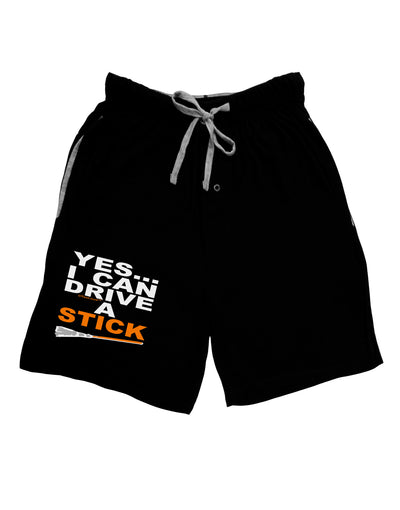 Drive Stick Orange Adult Lounge Shorts-Lounge Shorts-TooLoud-Black-Small-Davson Sales