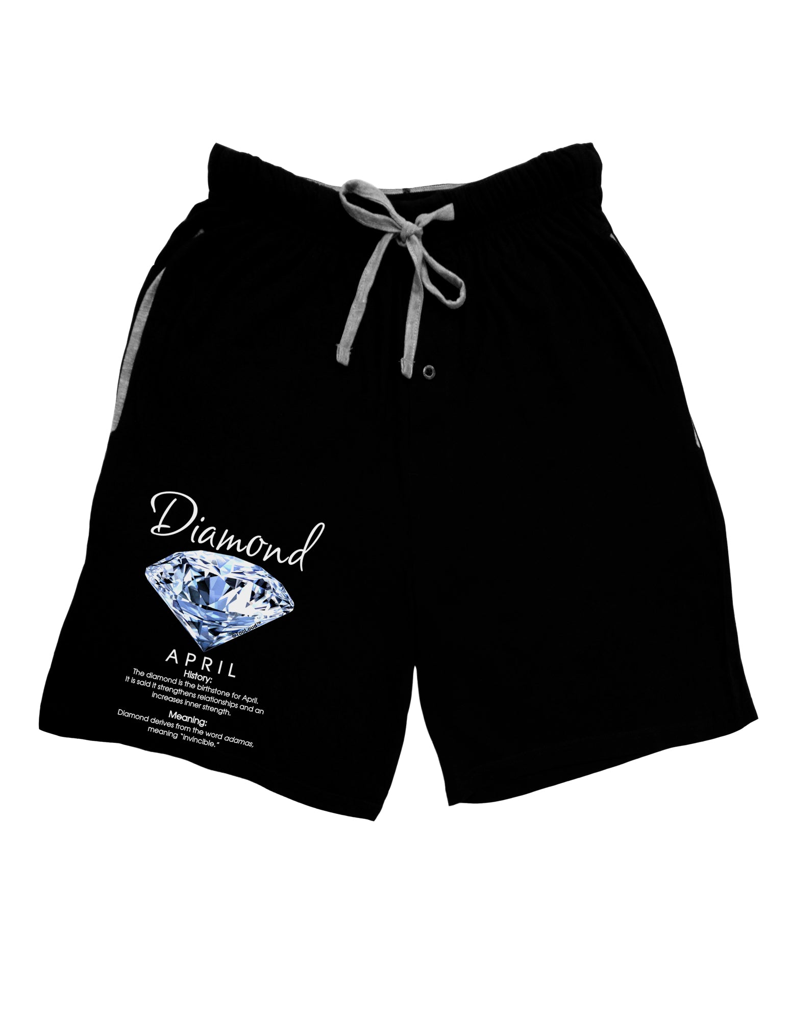 Birthstone Diamond Adult Lounge Shorts-Lounge Shorts-TooLoud-Black-Small-Davson Sales