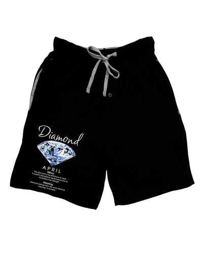 Birthstone Diamond Adult Lounge Shorts-Lounge Shorts-TooLoud-Black-Small-Davson Sales