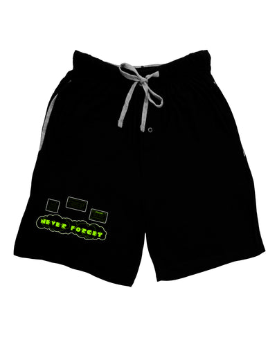 Never Forget Retro 80's Funny Adult Lounge Shorts by TooLoud-Lounge Shorts-TooLoud-Black-Small-Davson Sales