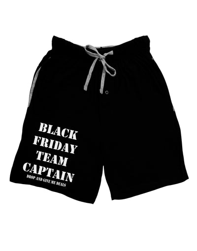 Black Friday Team Captain - Drop and Give Me Deals Adult Lounge Shorts - Red or Black-Lounge Shorts-TooLoud-Black-Small-Davson Sales