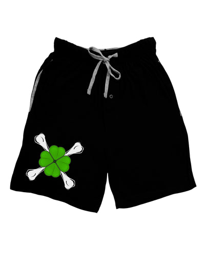 Clover and Crossbones Adult Lounge Shorts by TooLoud-Lounge Shorts-TooLoud-Black-Small-Davson Sales