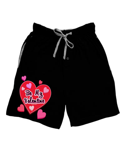 Be My Valentine Romantic Hearts Adult Lounge Shorts - Red or Black-Lounge Shorts-TooLoud-Black-Small-Davson Sales