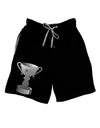 Number One Dad Trophy - Grayscale Adult Lounge Shorts-Lounge Shorts-TooLoud-Black-Small-Davson Sales