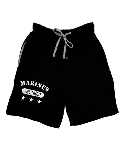 Retired Marines Adult Lounge Shorts-Lounge Shorts-TooLoud-Black-Small-Davson Sales