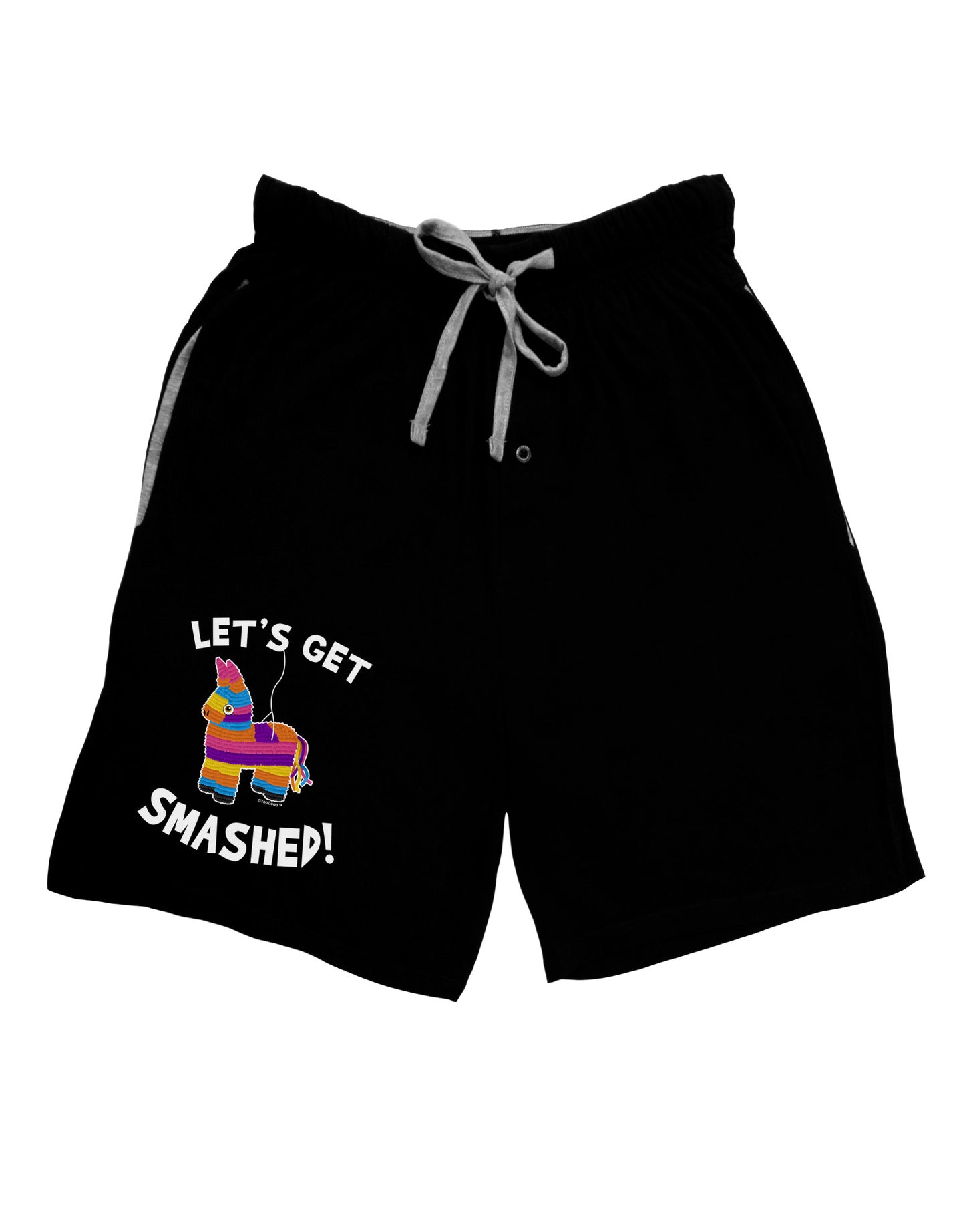 Let's Get Smashed Pinata Adult Lounge Shorts-Lounge Shorts-TooLoud-Black-Small-Davson Sales