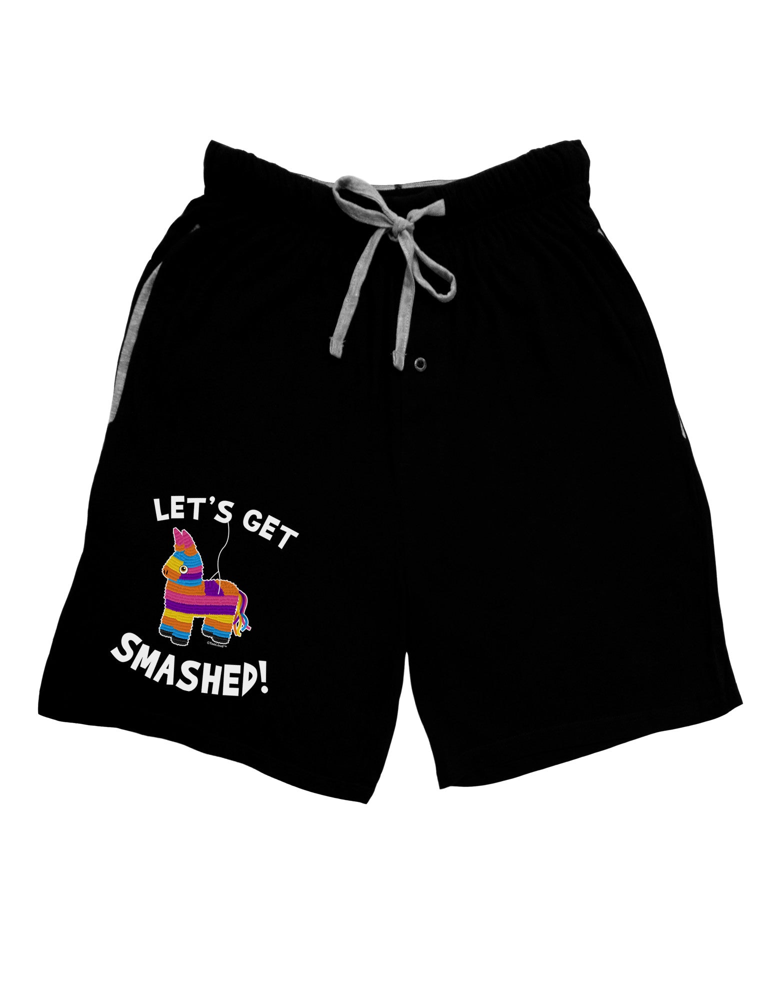 Let's Get Smashed Pinata Adult Lounge Shorts-Lounge Shorts-TooLoud-Black-Small-Davson Sales