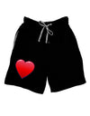 Cute Cartoon Heart Adult Lounge Shorts by-Lounge Shorts-TooLoud-Black-Small-Davson Sales