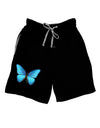 Big Blue Butterfly Adult Lounge Shorts-Lounge Shorts-TooLoud-Black-Small-Davson Sales