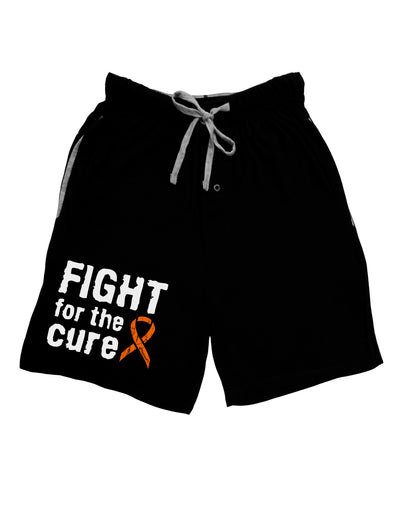 Fight for the Cure - Orange Ribbon Leukemia Adult Lounge Shorts-Lounge Shorts-TooLoud-Black-Small-Davson Sales