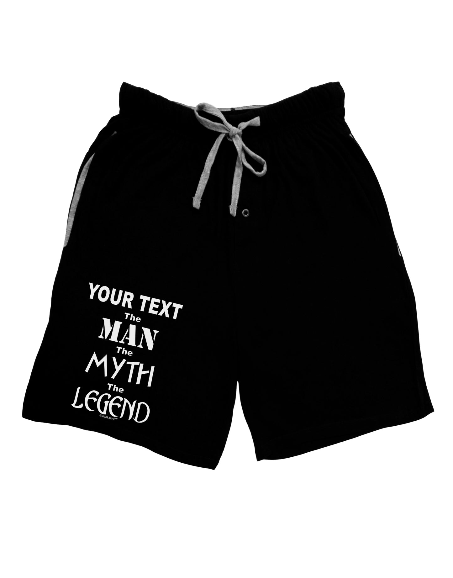 Personalized The Man The Myth The Legend Adult Lounge Shorts by TooLoud-Lounge Shorts-TooLoud-Black-Small-Davson Sales